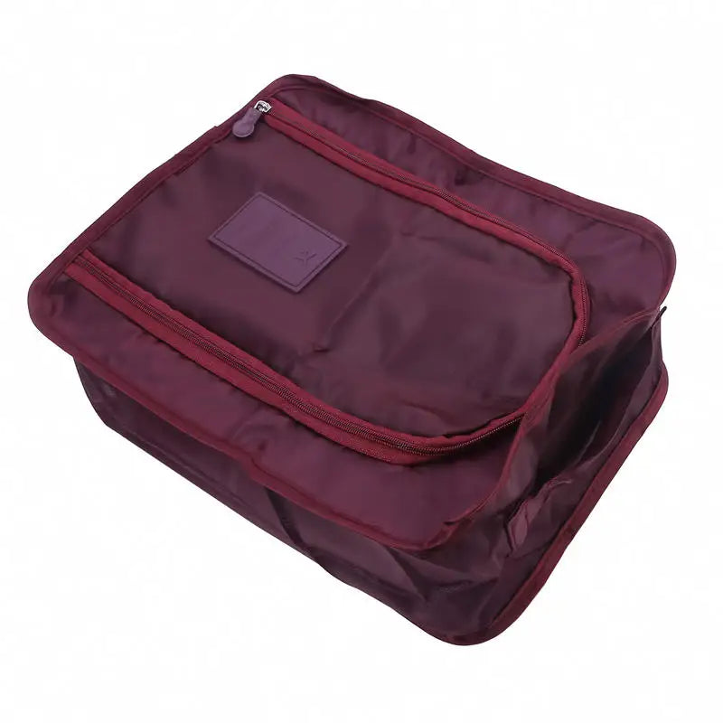 Portable Shoe Bags Travel Holds Multifunction Folding Storage Handbag High Capacity Mini Solid Color Shoe Pouch Organizer