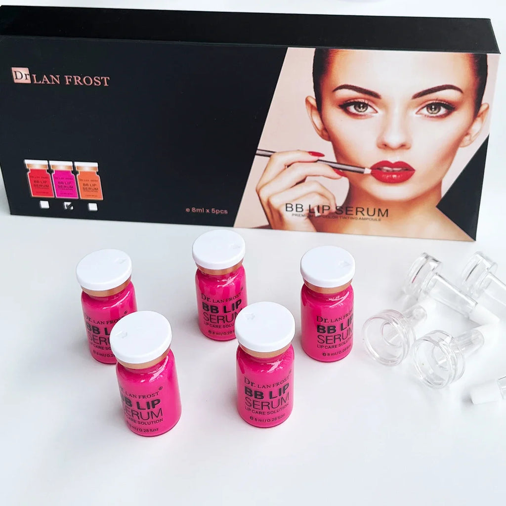 BB Cream Lip Kit Ampoule Serum Foundation Starter Kit Permanent Makeup Lip Pigment(Red Orange Pink)