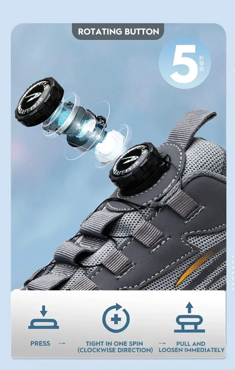 Botas de Seguridad Hombre - Puntera Reforzada Antideslizante