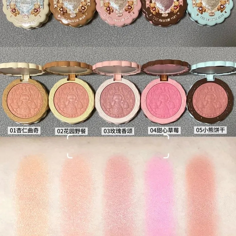 Flower Know Sweetie Bear Makeup Set Shimmer Matte Blush Lipstick Kit