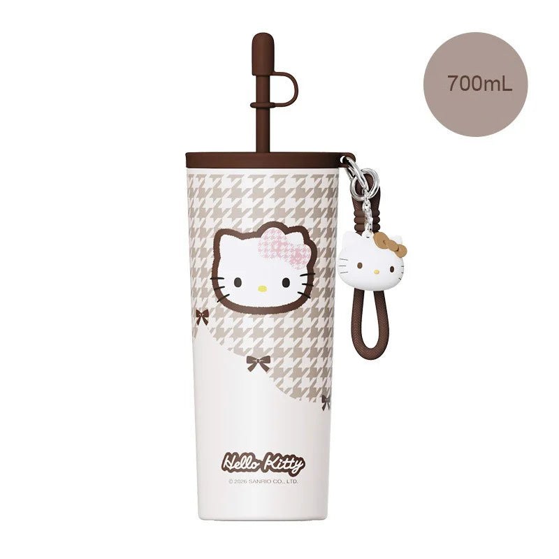 X&W Hello Kitty Insulated Cup Leak Proof 530-700ml with Pendant and Carrying Rope To Keep Office/Home Beverages Hot and Cold