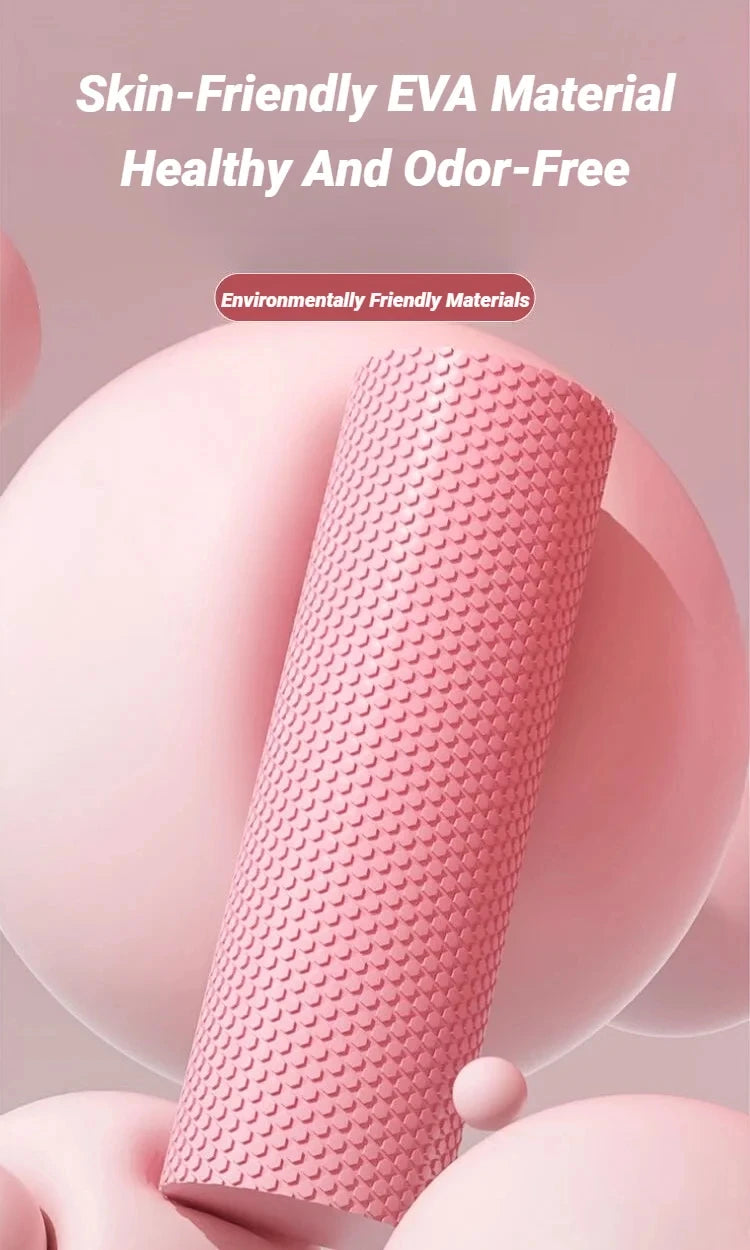 Hexagonal Yoga Roller: EVA Foam Cylinder (Diameter 9.5cm, Length 29.7cm) for Pilates and Home Workouts