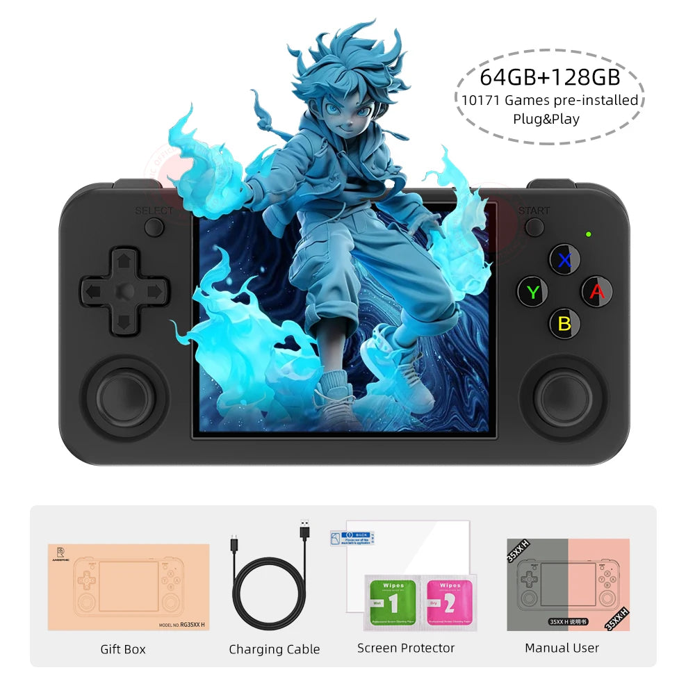 Anbernic RG35XX H Hand-held Consoles For Playing Video Games 3.5-inch IPS 640*480 Screen Retro Game Player 3300 mAh 5000+ Games
