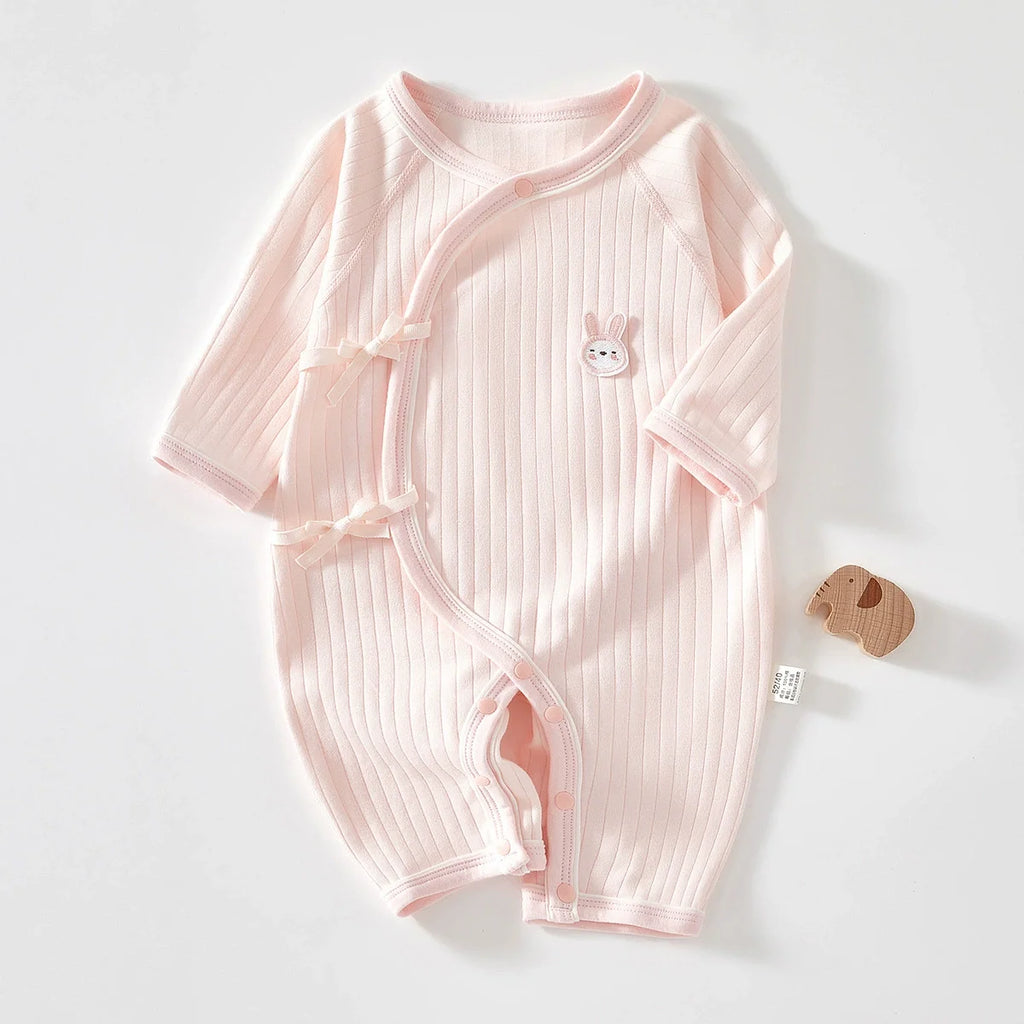 Somenie Infant Knitting Jumpsuit 100% Cotton Long Sleeve Romper One Piece Outfit for Boys & Girls Newborn Baby 4 Seasons Wear