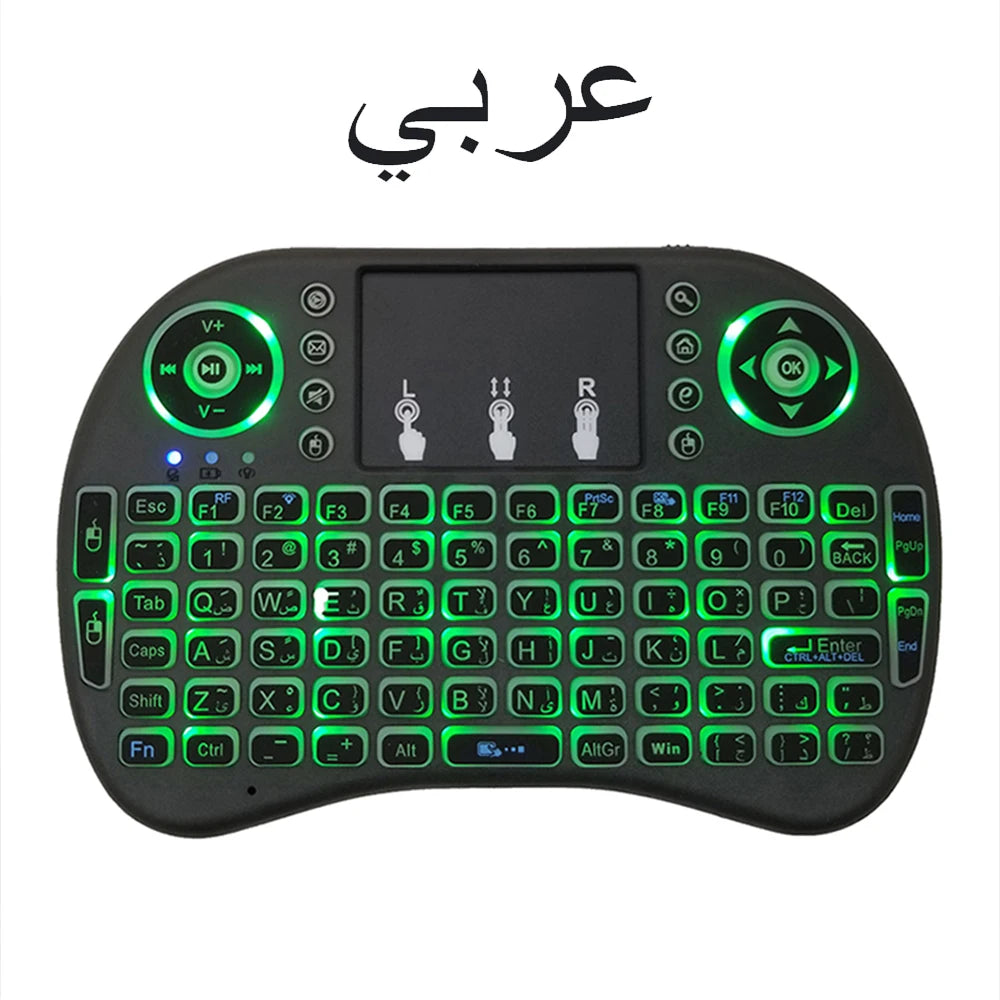Mini Teclado Inalámbrico 2.4G con Touchpad y Retroiluminación