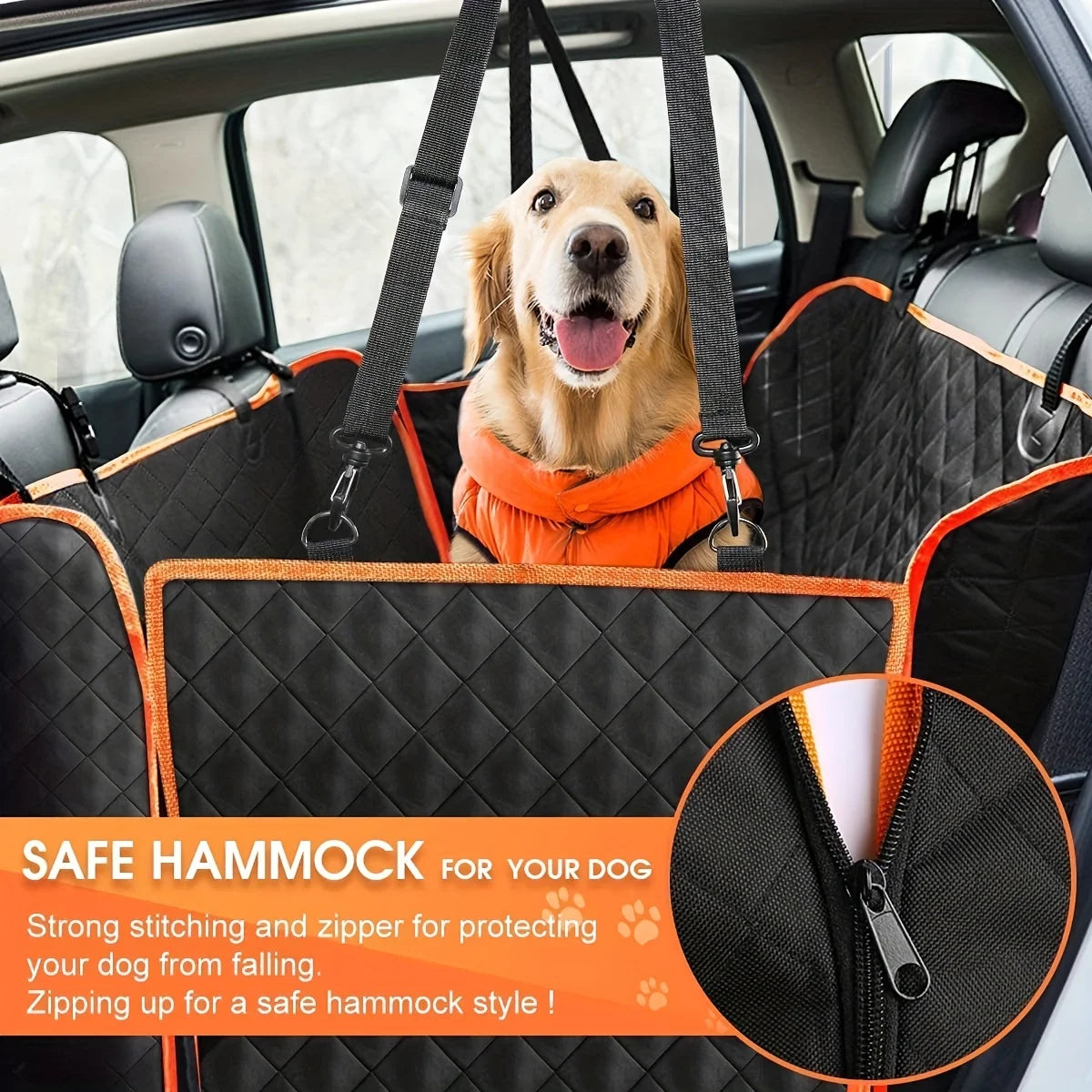 Car seat cover, upgrade your car seat with this waterproof and scratch resistant dog hammock cover!