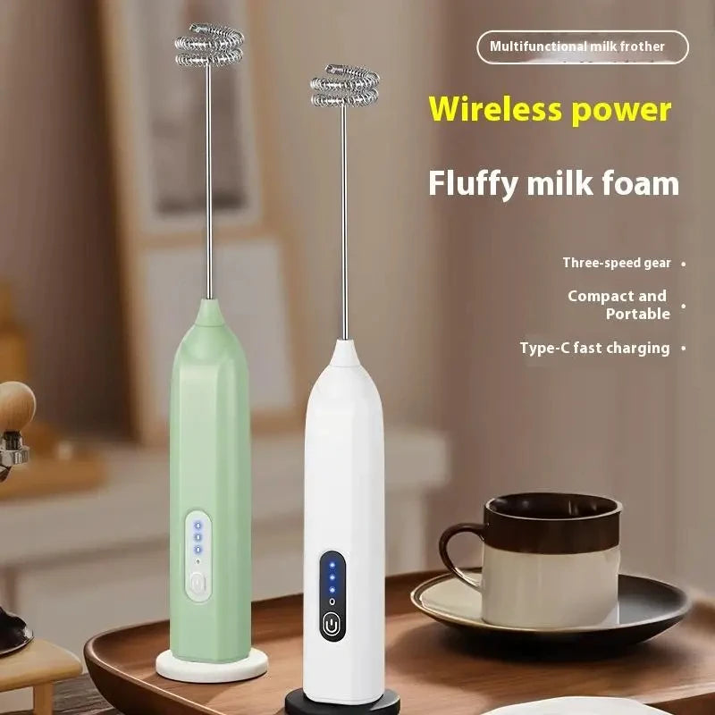 Electric Milk Frother Coffee Frother Set AA Size Kitchen Egg Beater Cream Frother Mixer for Coffee Lovers And Bakers