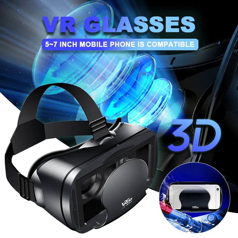 Virtual Reality 3D VR Glasses Headset Smart Helmet Smartphones Mobile Phone Lenses with Headphone Viar Binoculars Goggles Device