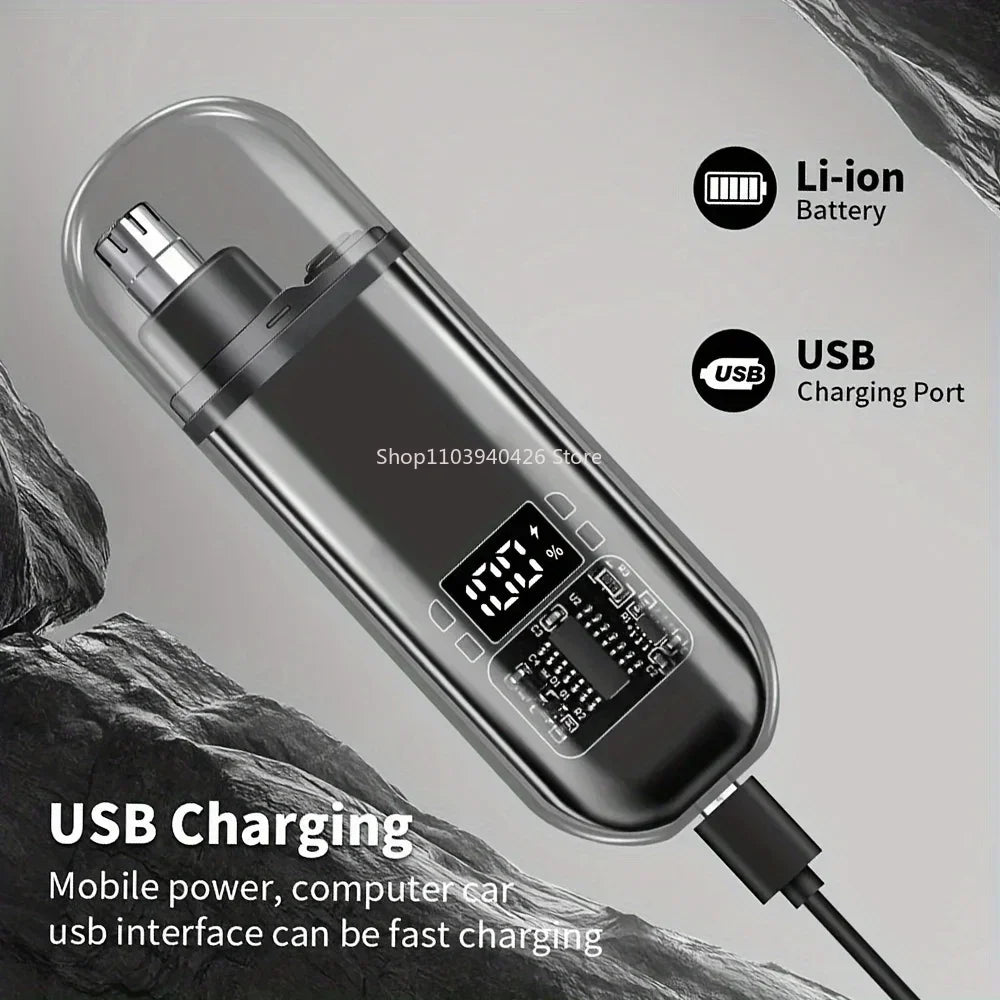 Electric Nose & Ear Trimmers for Men USB Rechargeable  Portable Mini Compact Design with Fast Charge Electric Grooming Kit