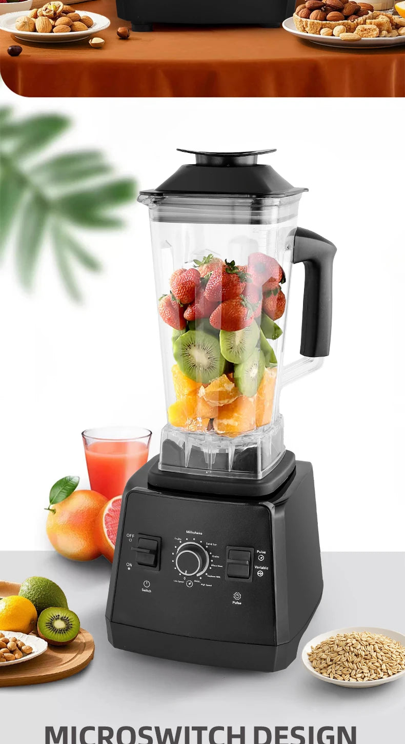 Fully Automatic Wall-Breaking Commercial Blender High Power Stationary Mixer Food Processor Ice Smoothie Juicer Machine Kitchens