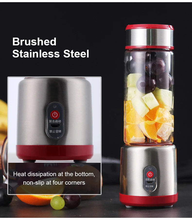 USB Rechargeable Electric Juicer Blender Fruit Mixers Juicers Fruit Extractors Food Milkshake Multifunction Juice Maker Machine