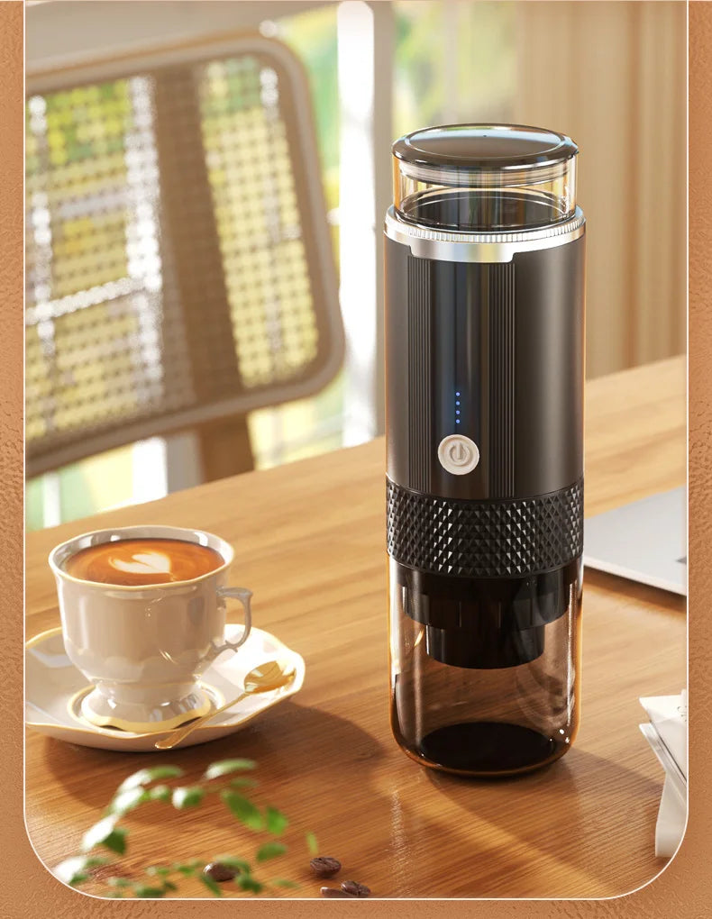 Electric Portable Coffee Maker Capsule Grind-and-Brew Compatible with Ground Coffee K-Cup Pods Single Cup Coffee Maker