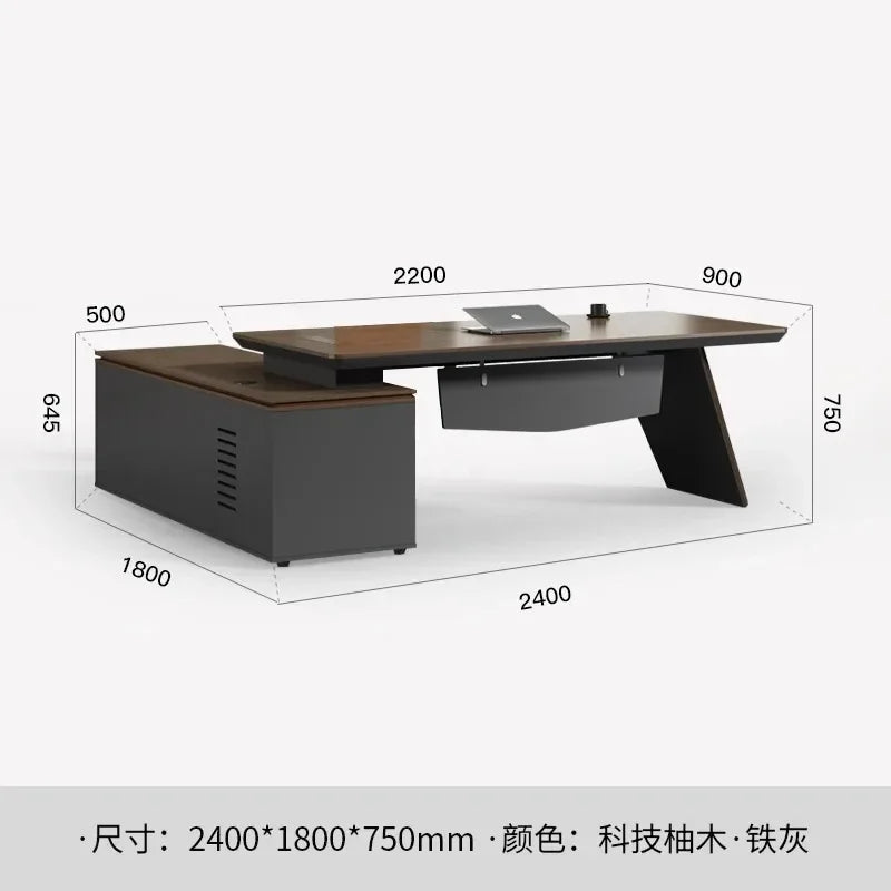Boss Office Desk and Chair Combination Manager Chairman President Office Furniture Large Office Desk