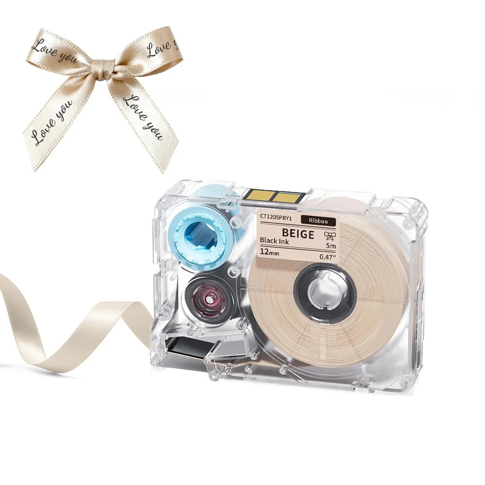 Phomemo A30 Ribbon Label Printer Bluetooth Portable Mini Sticker Printer Rechargeable for Gift Wrap Decorations, Cloth Name Tag