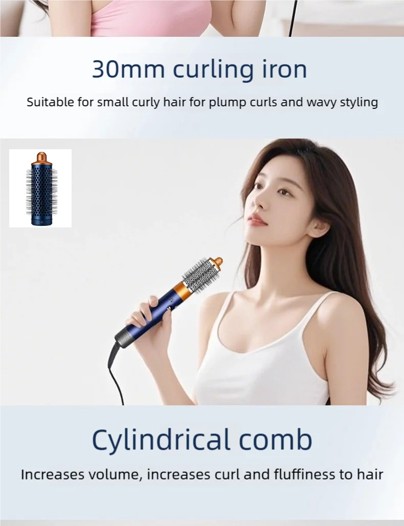 TINSOL 7-in-1 Air Styling Hair Dryer, 110,000 RPM High-Speed Hair Care, Ionic Hair Dryer, Automatic Curling Set