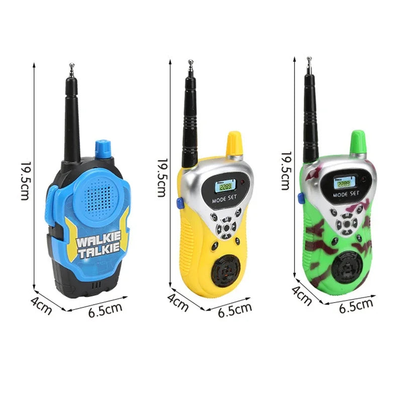 2Pcs/Set Walkie Talkies 50M Mini 2Ch Radio Phone for Kids Portable Handheld Children Outdoor Interphone Toys