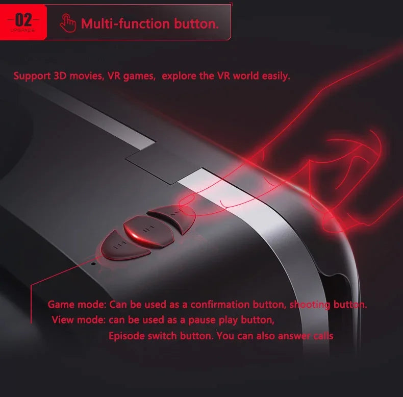 Shinecon Viar 3D VR Glasses Virtual Reality Device Helmet Lenses Headset Goggle Smart For Smartphone Cell Phone Mobile Realidade