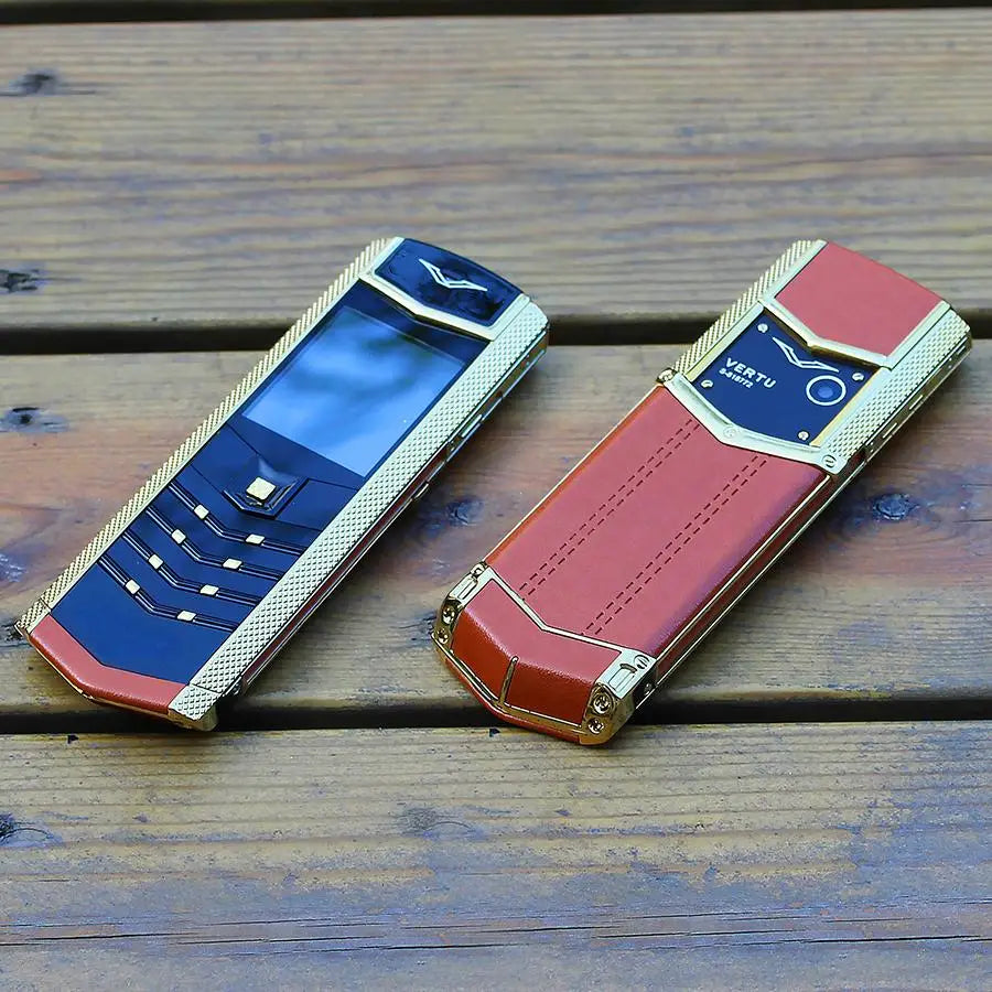 V9 Straight Plate Mobile Phone with Metal Leather Body, Dual Card Dual Standby Invisible Keyboard, GSM 2G Network, Elderly Phone