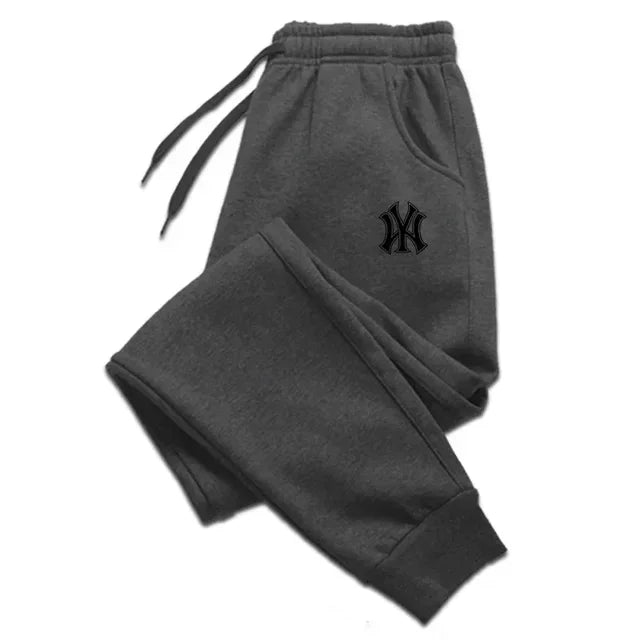 Men's Autumn Winter Jogging Pants Fleece Lined Sweatpants Casual Cotton Running Trousers Breathable Fitness Gym Sportswear