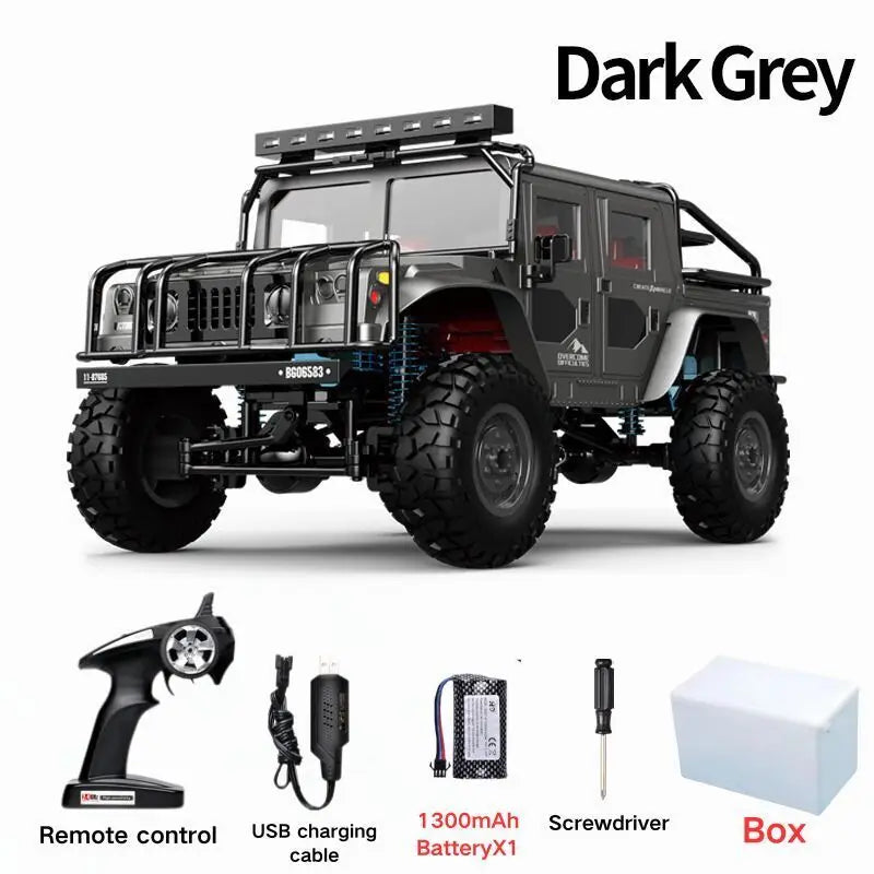 JJRC Q121 RC CAR 4WD Mountaineering Off-Road High Speed Vehicle 1:12 Size RC Car Simulation Hummer Truck Model Children's Toys