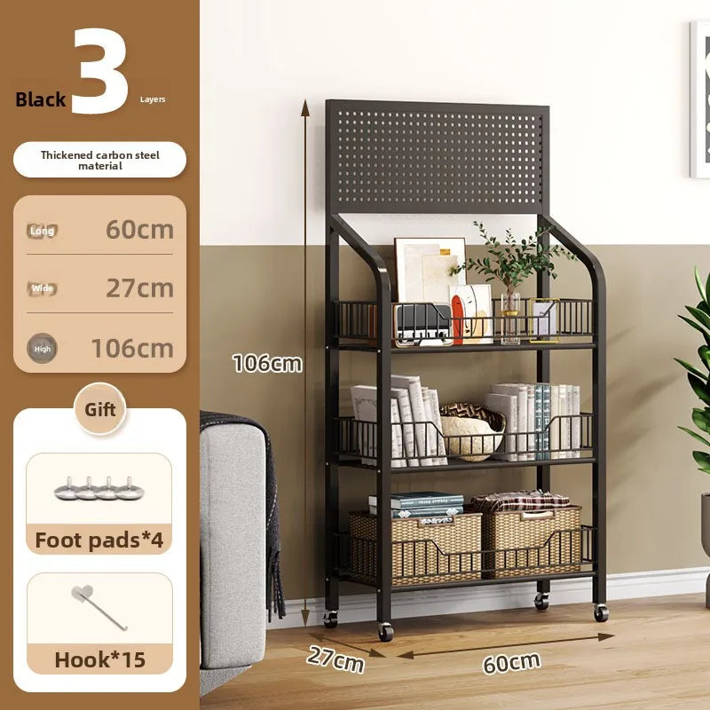 Multi-layer Removable Supermarket Snack Shelves Cart Convenience Store Checkout Page Home Storage Shelves Kitchen Island