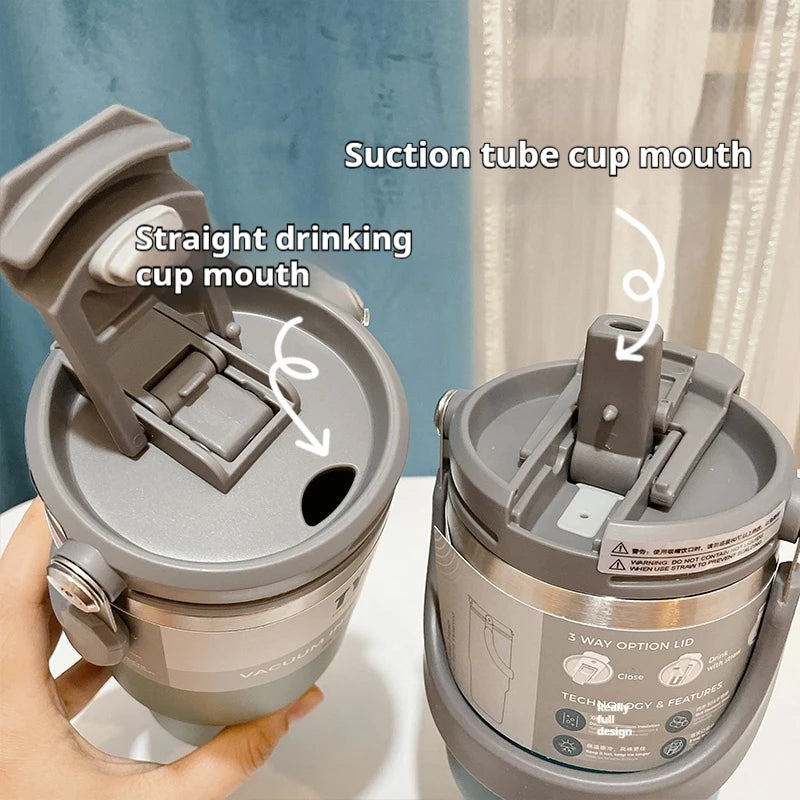 TYESO Large Capacity Stainless Steel Thermo Bottle Car Coffee Cup Keep Cold and Heat Thermal Mug Sport Water Bottle Vacuum Flask