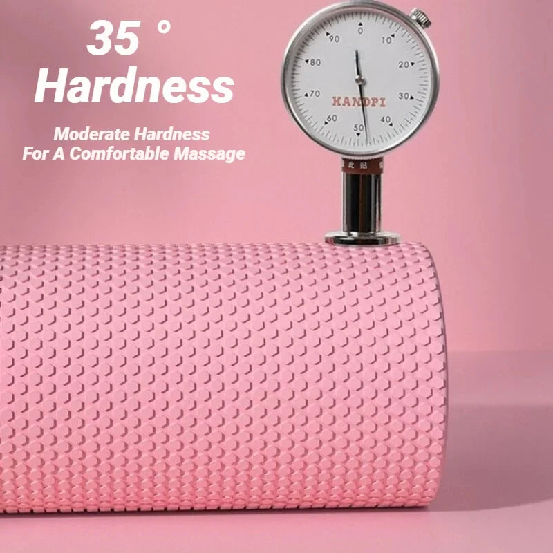 Hexagonal Yoga Roller: EVA Foam Cylinder (Diameter 9.5cm, Length 29.7cm) for Pilates and Home Workouts