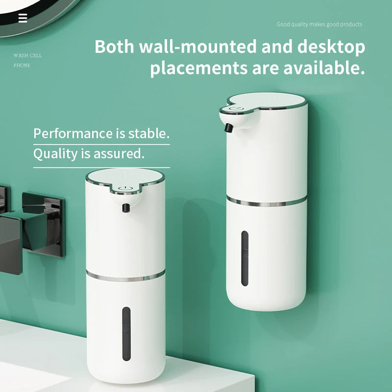 Automatic Soap Dispenser Touchless Foaming Soap Dispenser 380ml USB Rechargeable Electric 4 Level Adjustable Foam Soap Dispenser