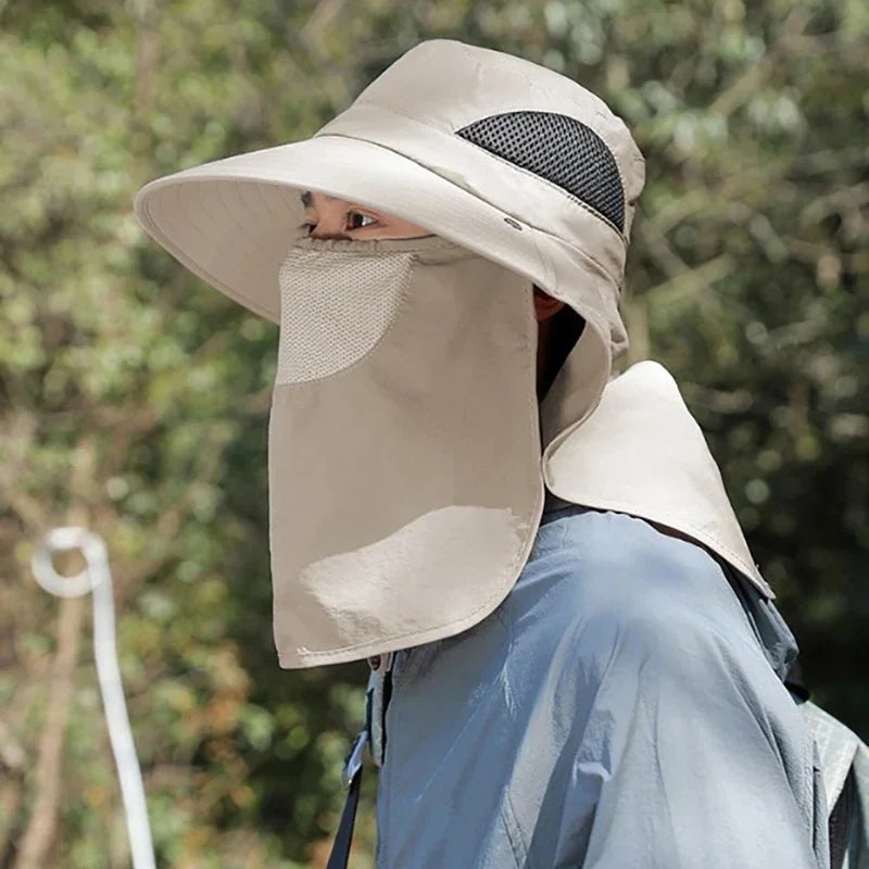 Sombrero con Cubre Nuca UV - Ideal para Pesca y Trekking
