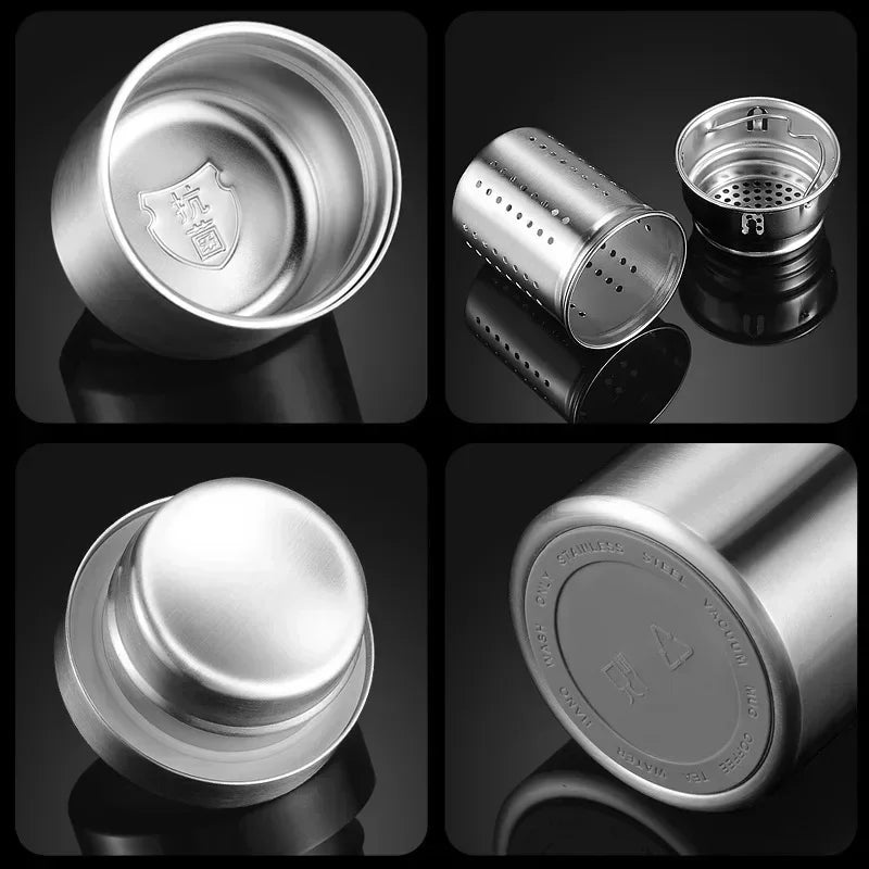 Large Capacity Stainless Steel Insulated Tumbler Cold Heat Retention Travel Thermal Mug Flask For Coffee Tea Water Outdoor Daily