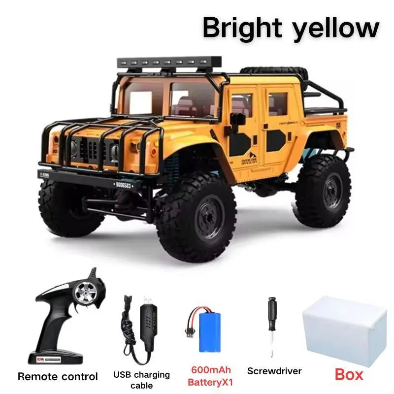 JJRC Q121 RC CAR 4WD Mountaineering Off-Road High Speed Vehicle 1:12 Size RC Car Simulation Hummer Truck Model Children's Toys