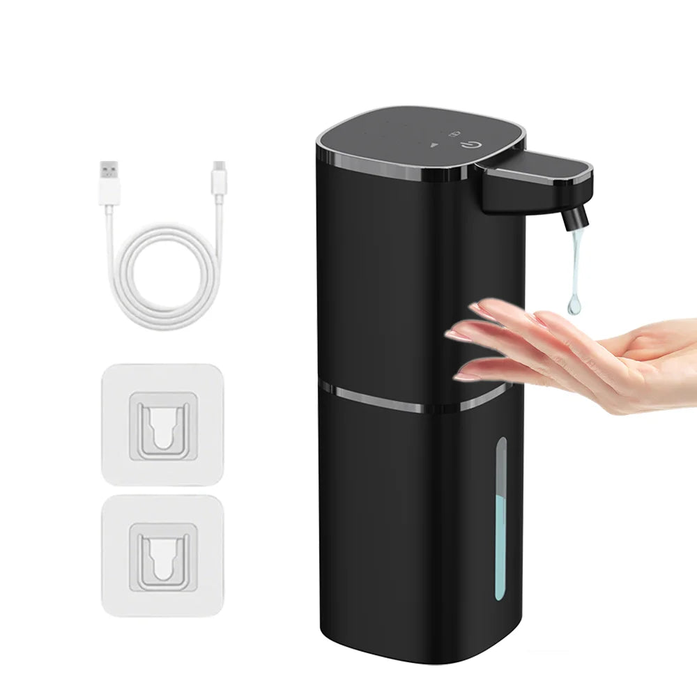 400ML Large Capacity Light Display 4-Levels Adjustable Foam/Liquid Modes Touchless Electric Automatic Smart Sense Soap Dispenser