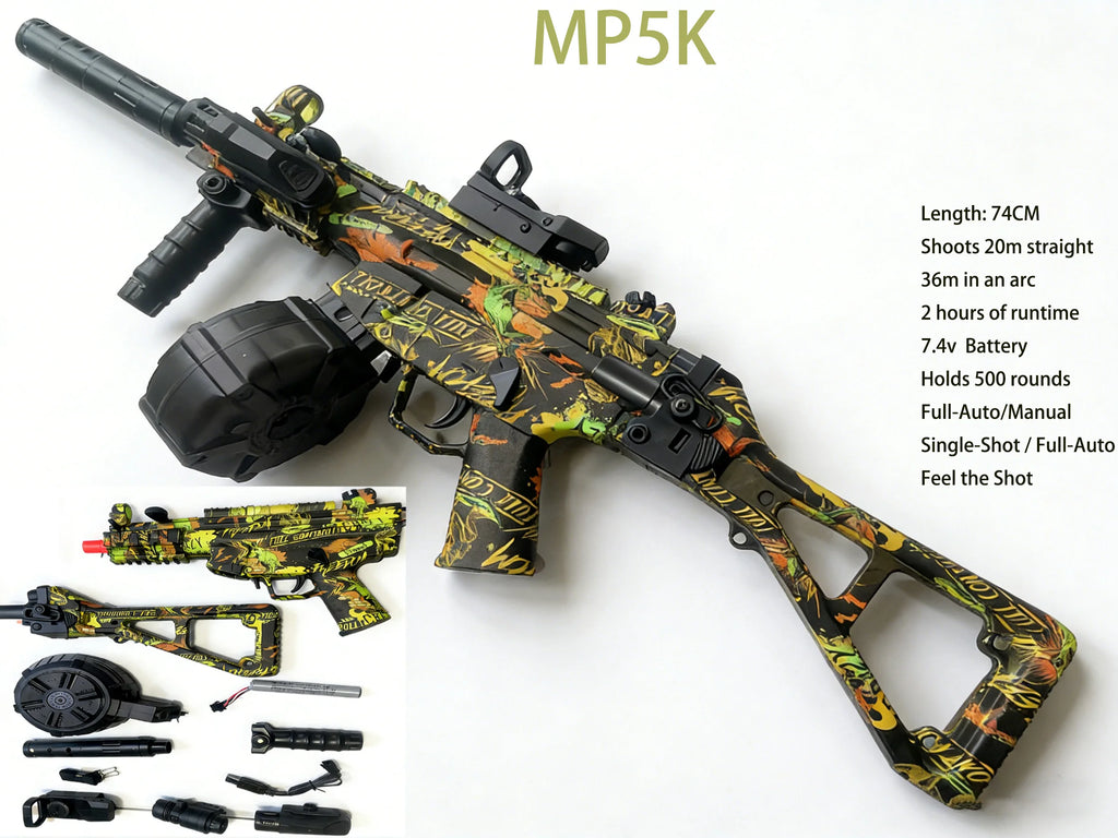 7.4V Full Auto Gel Blasters Gun for Adults, 20m Long Range & Stable Shooting, Electric Gel Ball Blaster Outdoor Toy for Adults