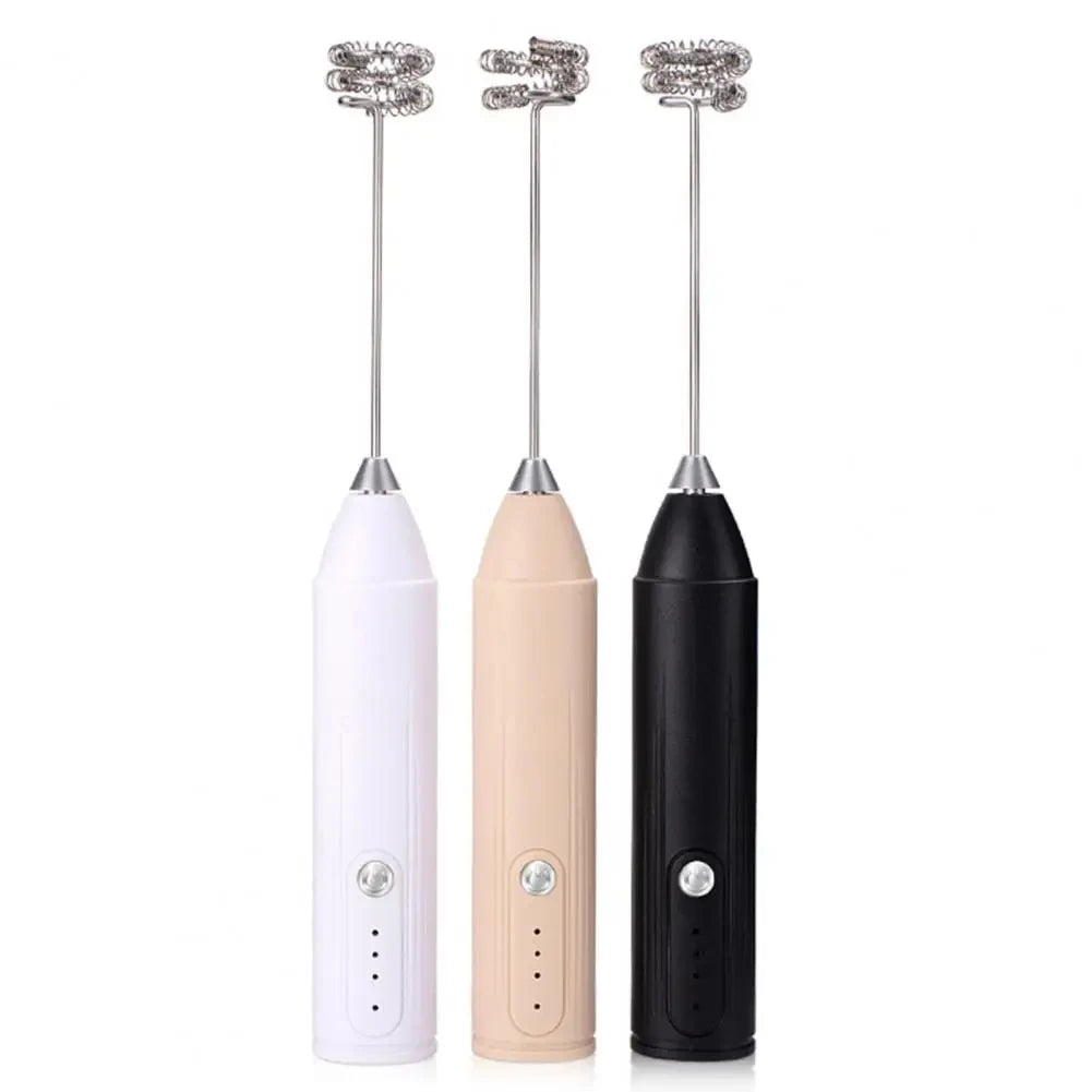 1 electric milk coffee mixer, egg beater, milk frother, 3-speed rechargeable handheld kitchen jam cake cream maker