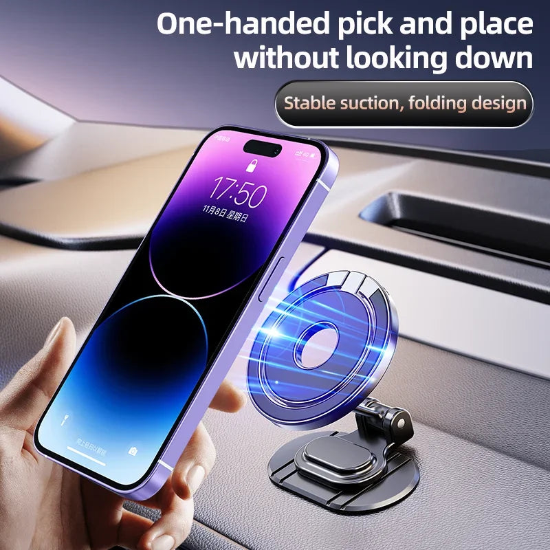 720 Rotation Magnetic Car Phone Holder Stand Strong Magnet Smart Phone Bracket For iPhone 15 14 13 12 Pro Max Samsung Xiaomi