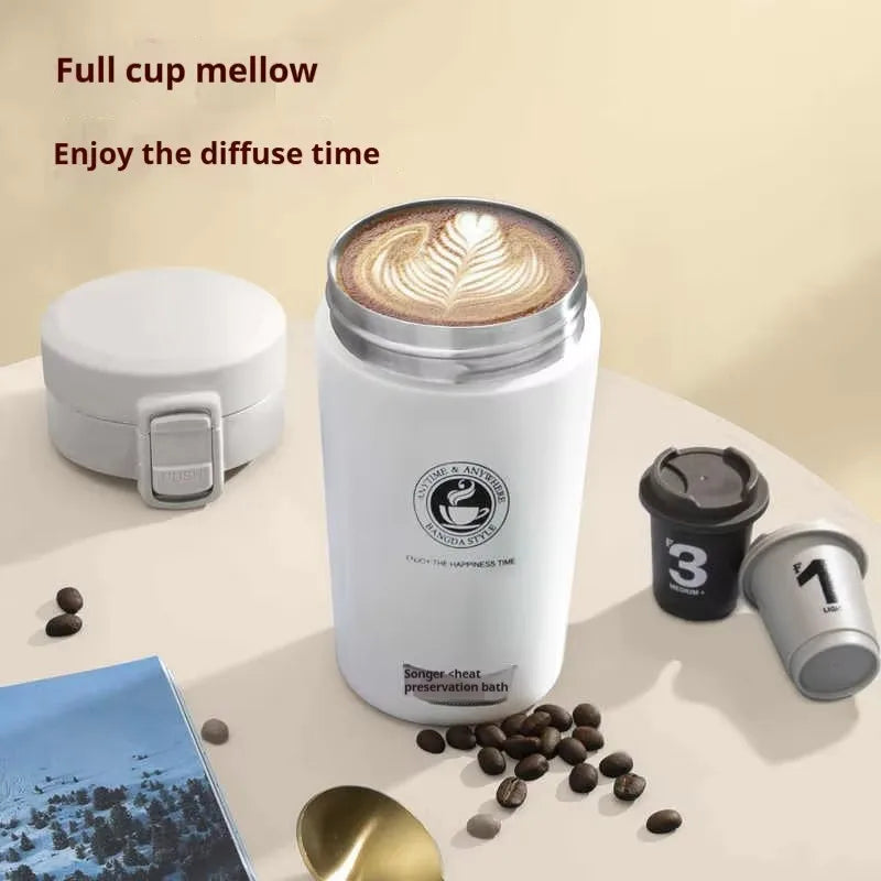 Double-Walled Stainless Steel Thermal Flask 380/510ML for Outdoor Use - Insulated Coffee Mug Maintains Temperature