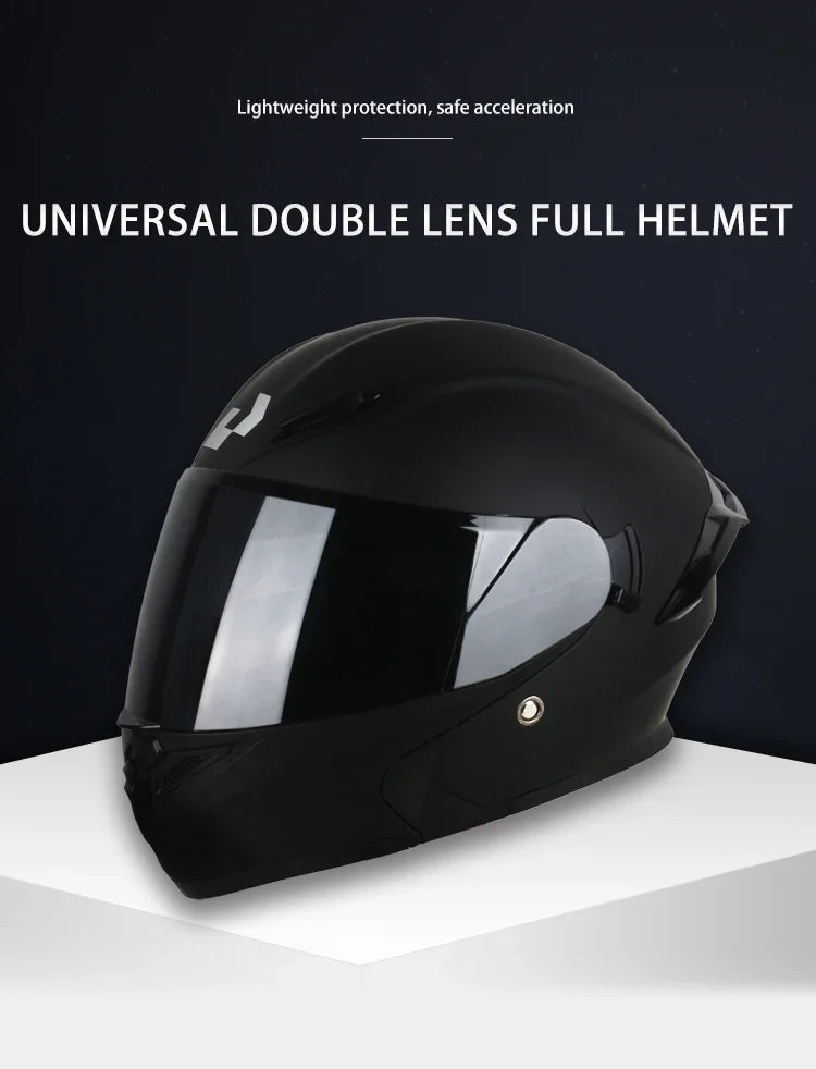NEW DOT Uchoose Approved Helmets Crash Motorbike Protective Gear Men Women Flip Up Helmet Motorcycle Visor Double Sun