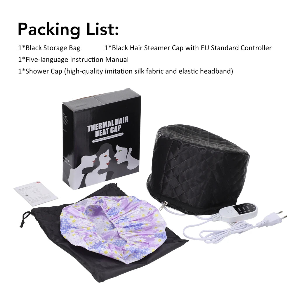 10 Levels Electric Hair Heating Cap Waterproof Hair Steamer Cap Thermal Treatment Hat SPA Nourishing Hair Styling Care