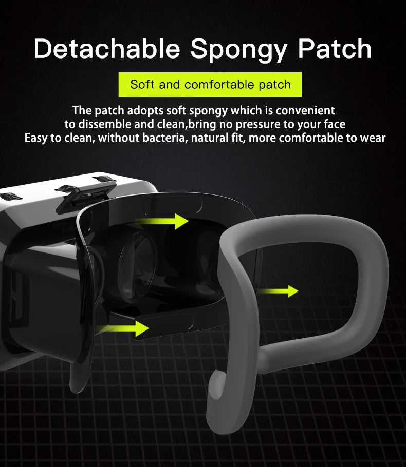 VR Glasses 3D Virtual Reality Smart Phone Mobile Smartphones 7 Inch Headset Helmet Game Wirth Real Viar Goggles Lenses Devices