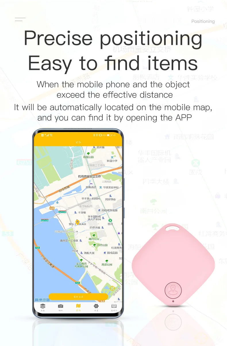 Bluetooth GPS Anti-Lost Tracker Smart Tag Wireless Locator for Car Keys Pet Dog Cat Wallet iOS Android