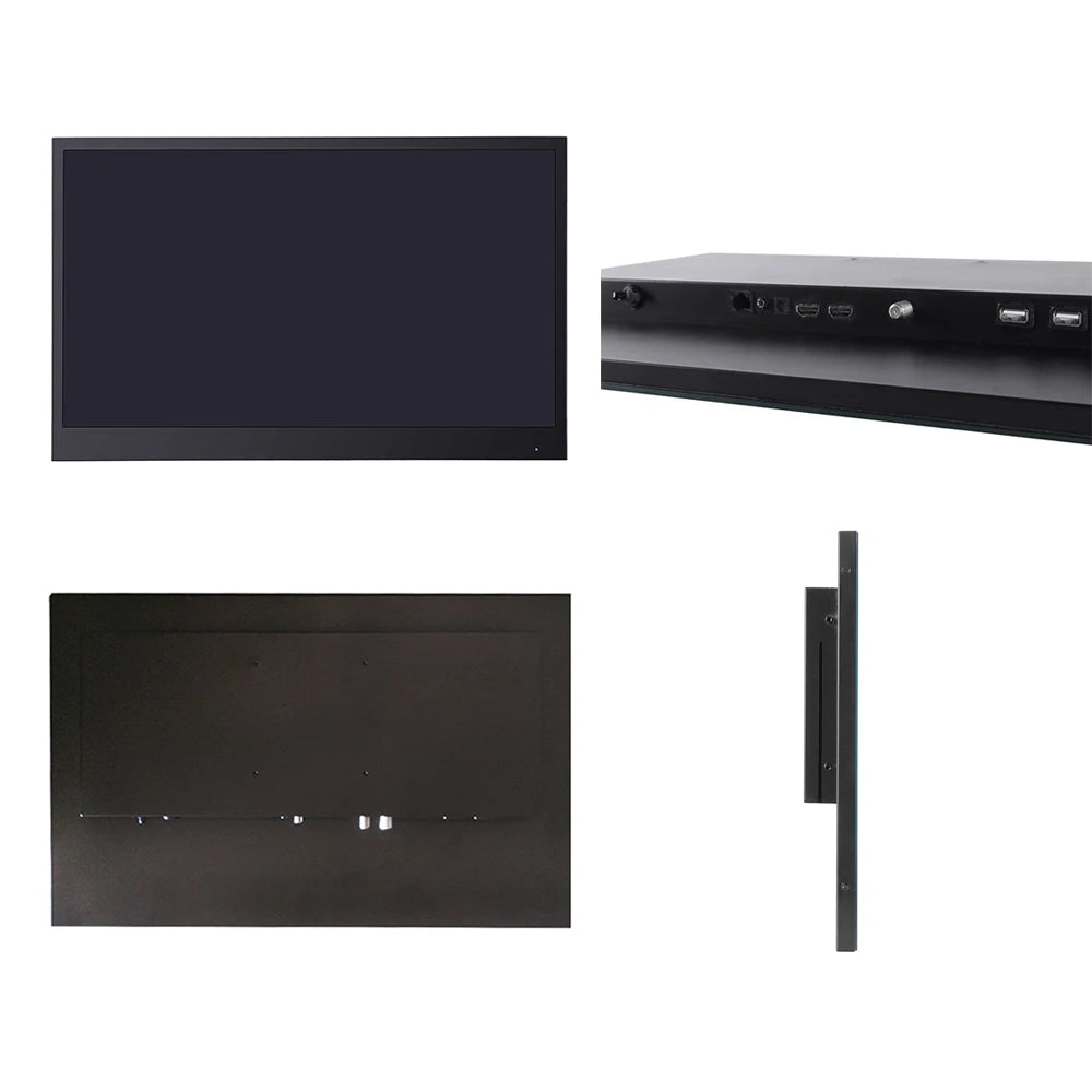 Souria 22.1 inches Smart Black Color Waterproof Bathroom LED TV for Luxury Hotel SPA Kitchen TV Bluetooth Android New