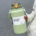 2L 316 Stainless Steel Insulated Water Jug, Portable Vacuum Thermos with Straw & Handle, Outdoor Travel Sports Bottle