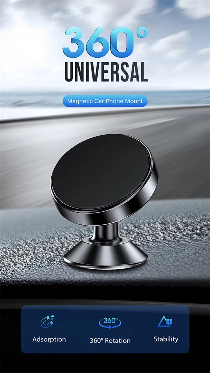 Universal Magnetic Car Phone Holder Magnet Mount Mobile Cell Phone Stand Dashboard Phone Holder GPS Support For iPhone Samsung