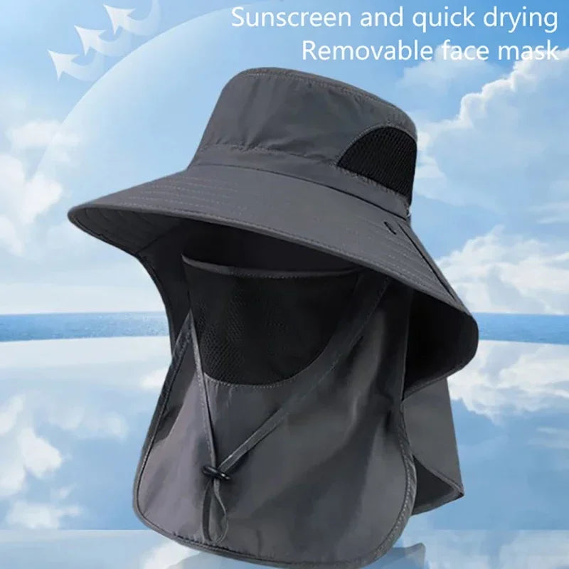 Sombrero con Cubre Nuca UV - Ideal para Pesca y Trekking