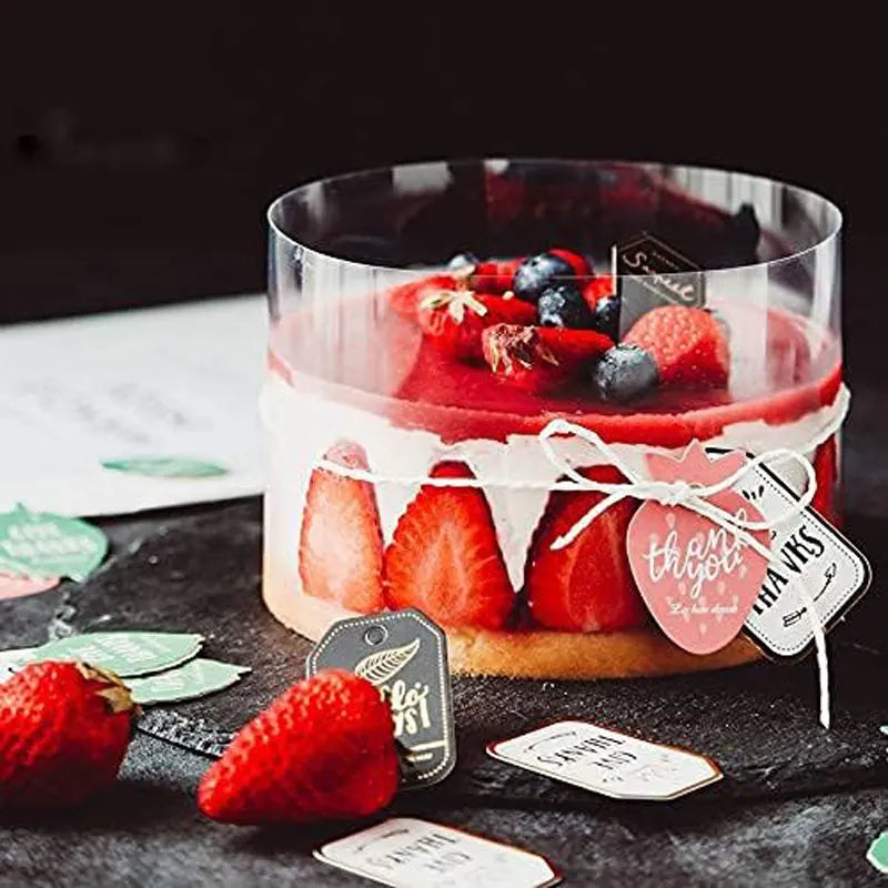 10m/1 Roll Transparent Acetate Surround Film Cake Surrounds The Edge Cake Frame Mold Chocolate Candy Baking Tool Mousse Ring