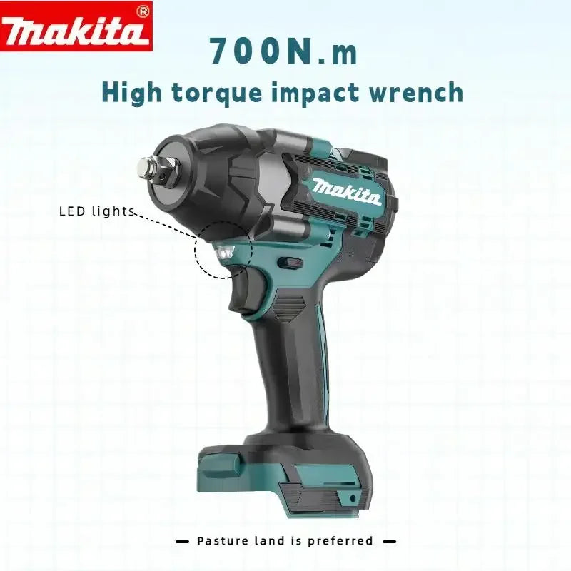 Makita DTW700 Cordless 1000N.m Impact Wrench Brushless Electric Wrench Screwdriver Large Torque Auto Repair Power Tools