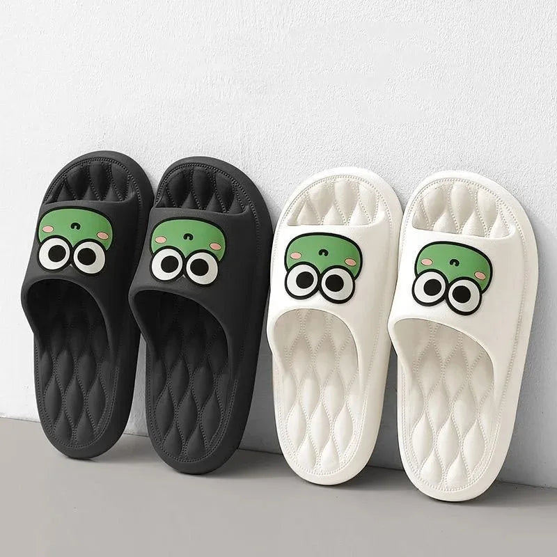 Pantuflas EVA Antideslizantes Mujer – Diseño Rana Interior y Exterior