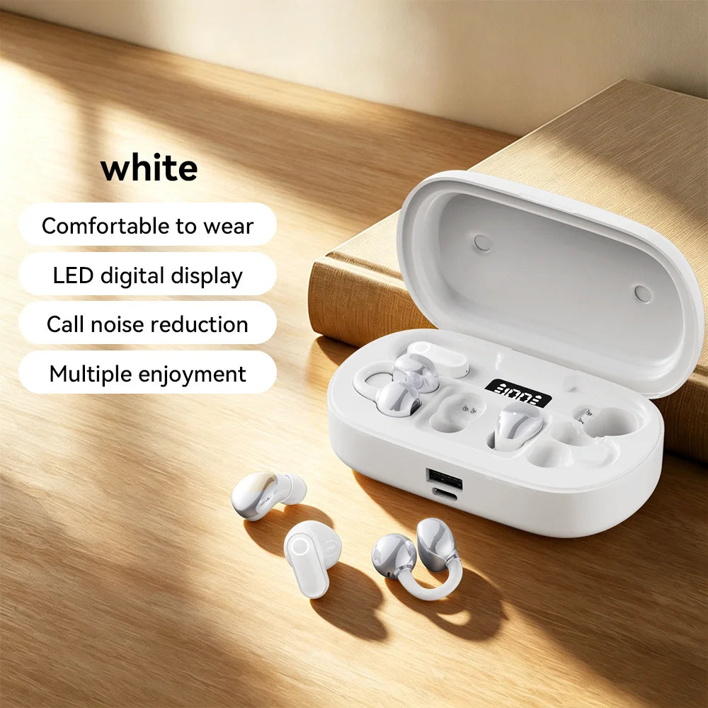 6 Earphones Wireless Bluetooth Headphones Smart Touch Half Ear Clip Ear Sleeping Couple Creative Gifts Noise Reduction Headsets