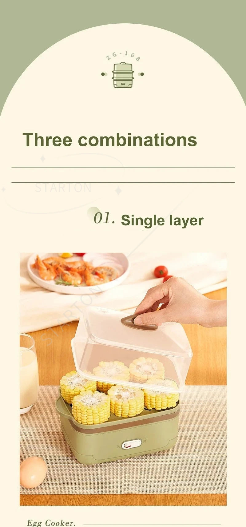Fast Breakfast Machine Automatic Power Off Multifunction Pot 220V 350W Egg Boiler Dormitory Double Layer Electric Steamer Home