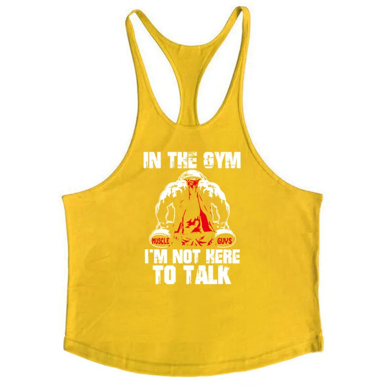 Gyms Workout Sleeveless Shirt Stringer Tank Top Men Bodybuilding Clothing Fitness Mens Sportwear Vests Muscle Singlets